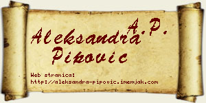 Aleksandra Pipović vizit kartica